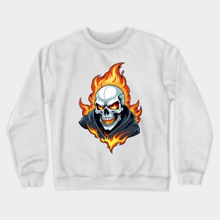 Skull on fire. Crewneck Sweatshirt